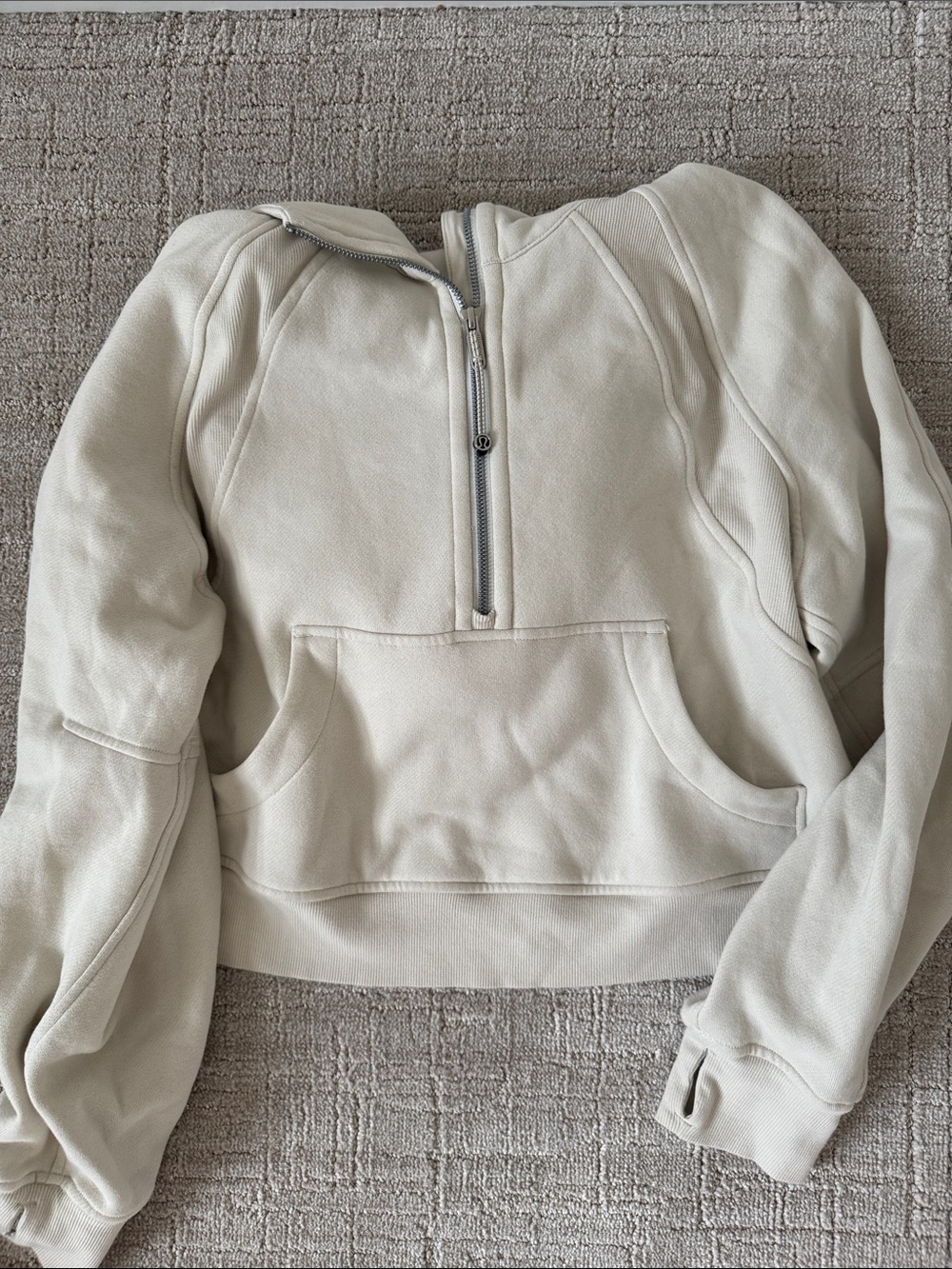 Lululemon Scuba Cream Half-Zip Pullover Sweater - Picture 2 of 3